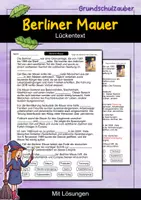 Vorschau - Arbeitsblätter - Berliner Mauer | Lückentext | Geschichte | Kalter Krieg | Deutschland - Deckblatt