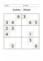 Vorschau - Arbeitsblätter - Sudoku Rätsel mit Lösungen - Seite 1