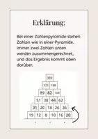 Vorschau - Arbeitsblätter - Zahlenpyramide - Rätsel mit Lösung und Erklärung - Seite 1