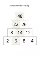 Vorschau - Arbeitsblätter - Zahlenpyramide - Rätsel mit Lösung und Erklärung - Seite 3