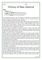 Vorschau - Arbeitsblätter - History of NEW ZEALAND (2-fach differenziert, mit Tafelmaterial & task cards) - Seite 1