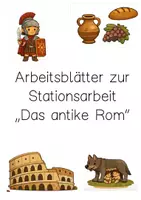 Vorschau - Arbeitsblätter - Arbeitsblätter Stationsarbeit Römer Lerntheke - Deckblatt