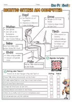 Vorschau - Spiele - Ergonomische Sitzhaltung | Die PixiBots | Merkblatt, Arbeitsblatt & Spiel | Klasse 5/6 | Informatik - Seite 3