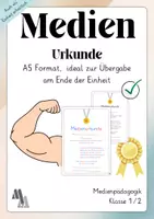 Vorschau - Arbeitsblätter - Medien: Urkunde zur Einheit - Deckblatt