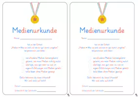 Vorschau - Arbeitsblätter - Medien: Urkunde zur Einheit - Seite 1