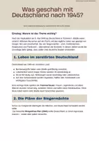 Vorschau - Merkblätter - Lernkarte - Was geschah mit Deutschland nach 1945? - Deckblatt