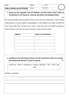Vorschau - Test - Probe/Leistungsnachweis über Wortarten - Deckblatt