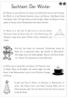 Vorschau - Arbeitsblätter - Der Winter: Sachtext und Steckbrief - Seite 3