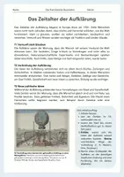 Vorschau - Arbeitsblätter - Das Zeitalter der Aufklärung / Französische Revolution / Montgolfière / Gewaltenteilung - Seite 1