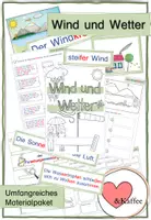 Vorschau - Arbeitsblätter - Wind und Wetter: Umfangreiches Materialpaket - Deckblatt