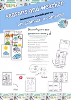 Vista previa - Unidades / Secuencias / Situaciones de Aprendizaje - WEATHER & SEASONS Big bundle (programación y secuenciación de actividades) - Portada
