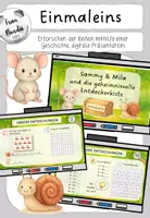 Vorschau - Präsentationen/Tafelbilder - Einmaleins Reihen erforschen mit einer Geschichte - digitale Präsentation - Deckblatt