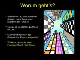 Vorschau - Stundenentwürfe - Kunstprojekt „Hochhäuser in der Froschperspektive“ – Perspektive mit Fluchtpunkt - Seite 3