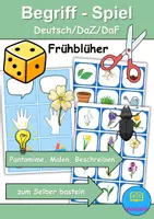 Vorschau - Spiele - Begriffe-Spiel: Frühblüher : Pantomime - Malen - Beschreiben - Deckblatt