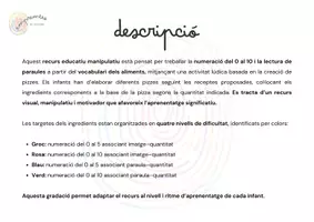 Vista previa - Juegos / Gamificación - LA PIZZERIA: NUMERACIÓ 0-10 I LECTURA DE PARAULES - página 1