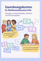 Vorschau - Bildkarten - 30 Aufgabenkarten Dezimalzahl-Bruch-Prozent - Deckblatt
