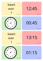 Voorbeeld - klokken kwartet kwart voor en kwart over - Pagina 2