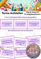 Vorschau - Spiele - Stop and Swap: Terme Aufstellen (27 Aufgabekarten; 5. & 6. Schulstufe) - Deckblatt