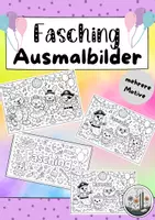 Vorschau - Mal- und Bastelvorlagen - Materialpaket: Fasching / Karneval. Malen und Basteln. Kunst - Seite 1