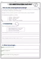 Vorschau - Arbeitsblätter - WIB - Die Arbeitsplatzerkundung (Wirtschaft) - Deckblatt