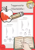 Vorschau - Stationenlernen - Treppenwörter, Buchstabeneinführung - Deckblatt