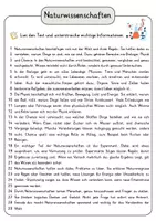 Vorschau - Arbeitsblätter - Naturwissenschaften Lesetext mit Fragen + Lösungen Leseverstehen Wortspeicher didaktische Reserve Lesen Leseverständnis - Seite 3