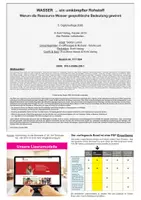 Vorschau - Arbeitsblätter - WASSER ein umkämpfter Rohstoff | Wasserknappheit, Geopolitik, Wasserverschmutzung, Klimawandel, Wasserkonflikte | Erdkunde Politik Sekundarstufe I II Klasse 8-13 Lösungen - Seite 1