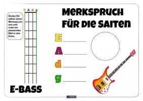 Vorschau - Merkblätter - MUSIK 🎸 E-Bass Griffe • Klassenmusizieren mit Bandinstrumenten - Seite 3