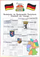 Vorschau - Arbeitsblätter - Bundesländer Deutschlands: Arbeitsheft & Lösungen - Sachunterricht - Kl. 3/4 - Deckblatt