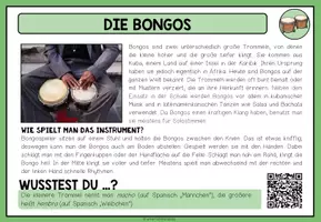Vorschau - Merkblätter - ORFF-INSTRUMENTE – Wissenskarten - Seite 1