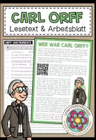 Vorschau - Arbeitsblätter - Carl Orff – Lesetext mit Arbeitsblatt und Hörbeispiel | Musik 4.–5. Klasse - Deckblatt