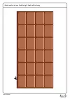 Vorschau - Präsentationen/Tafelbilder - Tafelmaterial Einführung Brüche (Schokolade) - Seite 1