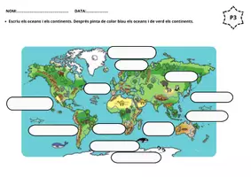 Vista previa - Hojas de trabajo - Oceans i continents - Portada