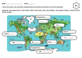 Vista previa - Hojas de trabajo - Oceans i continents - página 3