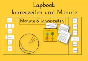 Vorschau - Fördermaterial/Inklusion - Lapbook Monate und Jahreszeiten Kalender - Deckblatt