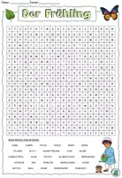 Vorschau - Arbeitsblätter - Suchsel / Suchspiel "der Frühling" DaZ / Deutsch - Seite 1