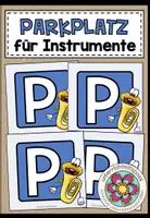 Vorschau - Bildkarten - Parkplatz für Instrumente - Schilder - Deckblatt