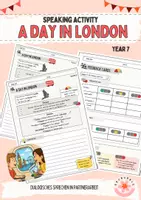 Vorschau - Arbeitsblätter - Speaking: A day in London (PA/ GA) - Deckblatt