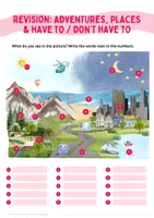 Vorschau - Arbeitsblätter - Revision - Adventures, Places & Have to / Don't Have to (passend zu MORE! 2 Unit 6) - Seite 1