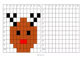 Vorschau - Arbeitsblätter - Pixel Art Kunst Motive - Seite 1