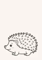 Vorschau - Mal- und Bastelvorlagen - Igel zum Anmalen - Seite 1