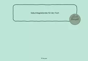 Vorschau - Anderer Materialtyp - Geburtstagskalender für den Tisch - Deckblatt