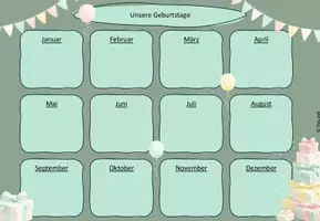 Vorschau - Anderer Materialtyp - Geburtstagskalender für den Tisch - Seite 1