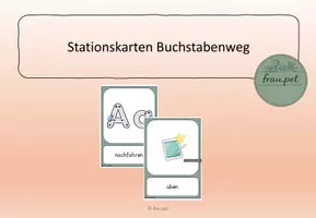 Vorschau - Bildkarten - Stationskarten für den Buchstabenweg - Deckblatt