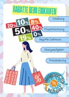 Vorschau - Arbeitsblätter - Rabatte clever berechnen – Prozentrechnung praxisnah erklärt - Deckblatt