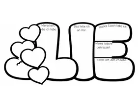 Vorschau - Arbeitsblätter - Liebe - Gestaltungsblatt/Ausmalbild (Valentinstag, Reli-/Ethik-/Pädunterricht, Vertretungsstunden) - Seite 1