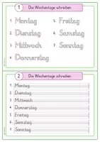 Vorschau - Stationenlernen - Wochentage - Übungskartei (1. Klasse) | Lerntheke, Freiarbeit, Wochenplan - Seite 3