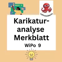 Vorschau - Arbeitsblätter - Karikaturanalyse: Merkblatt & Formulierungshilfe WiPo 9/10 - Deckblatt