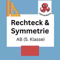 Vorschau - Arbeitsblätter - Rechtecke und Symmetrie | Mathe 5 - Deckblatt