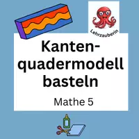 Vorschau - Arbeitsblätter - Quader-Kantenmodell bauen I Mathe 5 - Deckblatt
